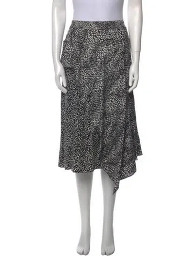 Pre-owned Alice And Olivia Printed Midi Length Skirt In Black