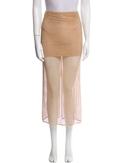 Pre-owned Alice And Olivia Printed Midi Length Skirt In Neutral