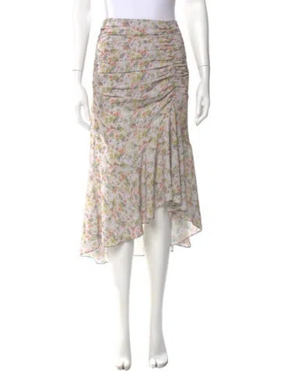 Pre-owned Alice And Olivia Printed Midi Length Skirt In Purple