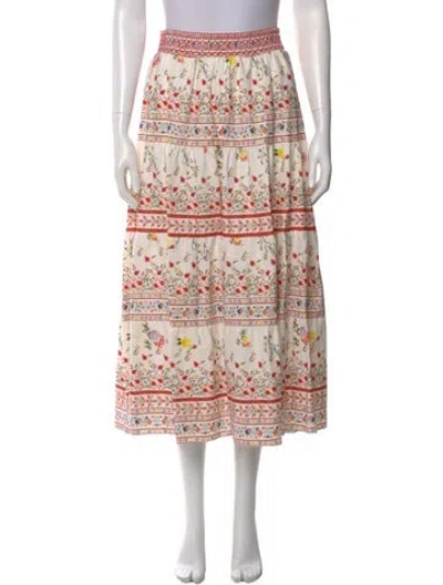 Pre-owned Alice And Olivia Printed Midi Length Skirt W/ Tags In Neutral