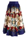 Alice And Olivia Nilda Voluminous Skirt In Blue