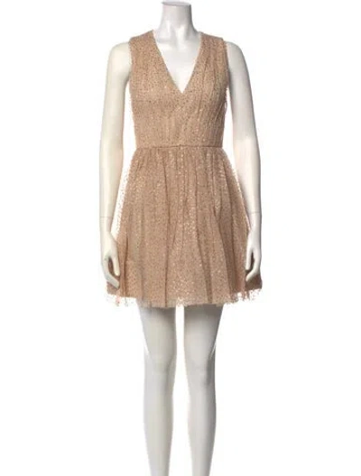 Pre-owned Alice And Olivia Printed Mini Dress