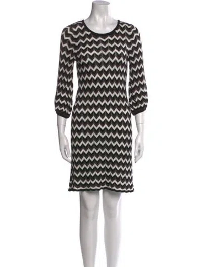 Pre-owned Alice And Olivia Printed Mini Dress In Black