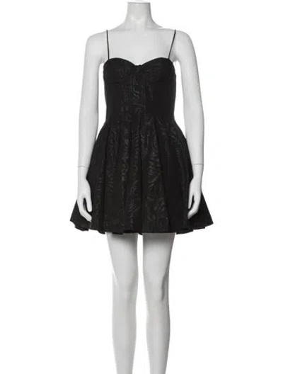 Pre-owned Alice And Olivia Printed Mini Dress In Black