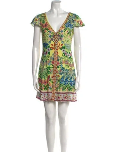 Pre-owned Alice And Olivia Printed Mini Dress In Multi