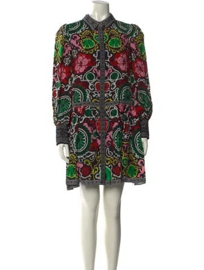 Pre-owned Alice And Olivia Printed Mini Dress In Multi