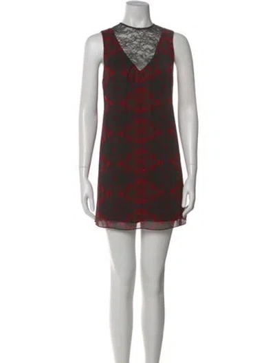Pre-owned Alice And Olivia Printed Mini Dress In Multi