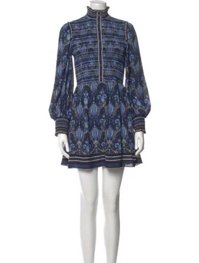 Pre-owned Alice And Olivia Printed Mini Dress In Multi