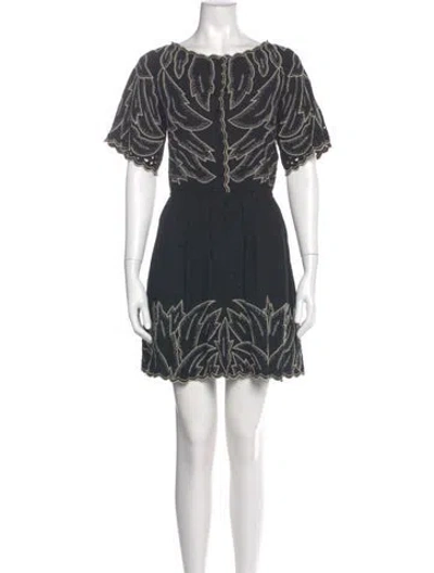 Pre-owned Alice And Olivia Printed Mini Dress In Multi