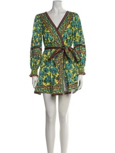 Pre-owned Alice And Olivia Printed Mini Dress In Multi