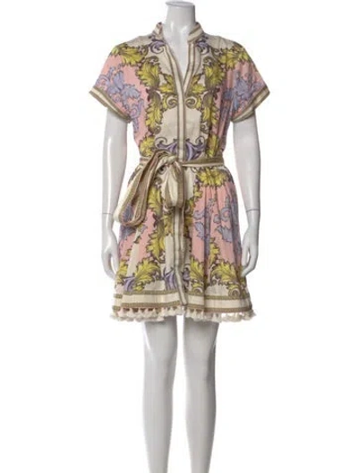 Pre-owned Alice And Olivia Printed Mini Dress In Multi