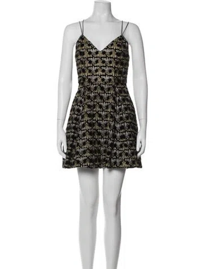Pre-owned Alice And Olivia Printed Mini Dress In Multi