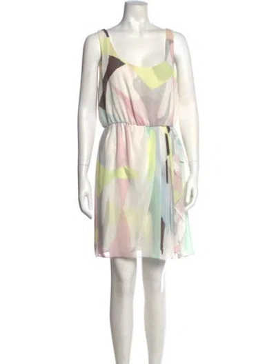 Pre-owned Alice And Olivia Printed Mini Dress In Pink