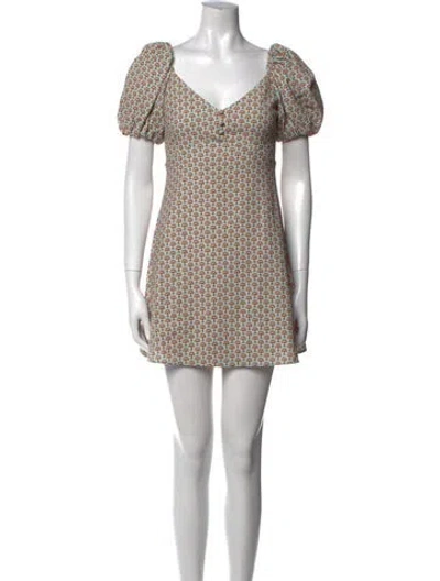 Pre-owned Alice And Olivia Printed Mini Dress W/ Tags