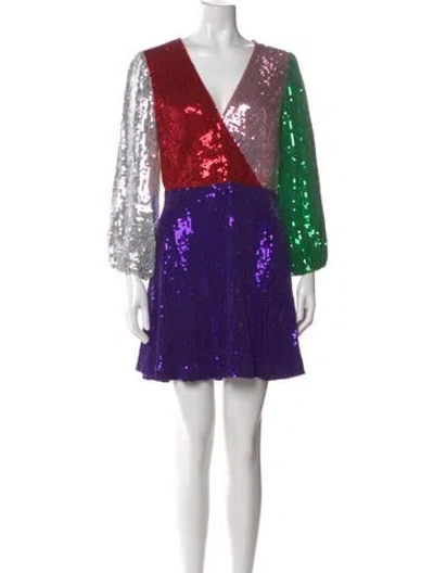 Pre-owned Alice And Olivia Printed Mini Dress W/ Tags In Neutral