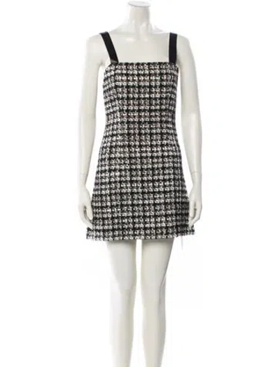Pre-owned Alice And Olivia Printed Mini Dress In White