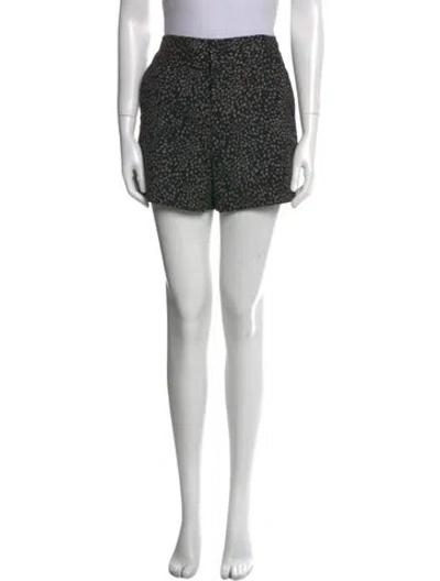 Pre-owned Alice And Olivia Printed Mini Shorts In Black