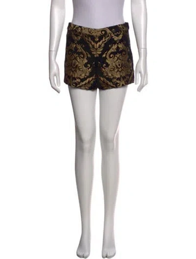 Pre-owned Alice And Olivia Printed Mini Shorts In Black