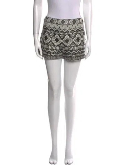 Pre-owned Alice And Olivia Printed Mini Shorts In Black