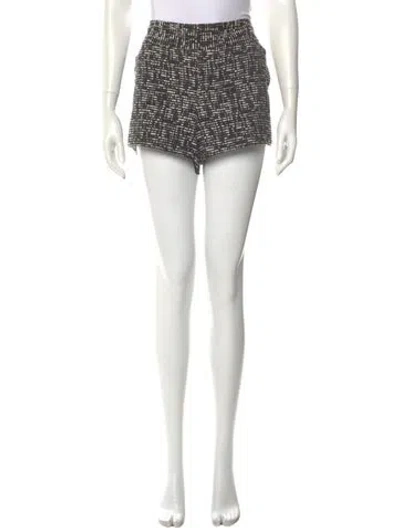 Pre-owned Alice And Olivia Printed Mini Shorts In Black