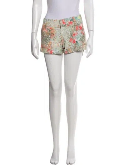 Pre-owned Alice And Olivia Printed Mini Shorts In Blue