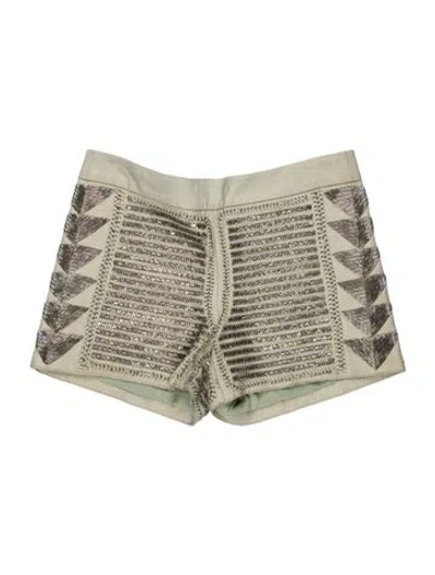 Pre-owned Alice And Olivia Printed Mini Shorts In Gray