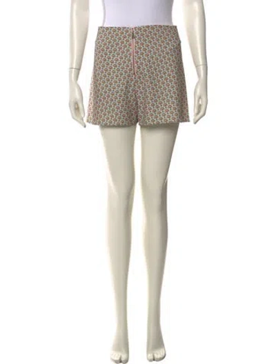 Pre-owned Alice And Olivia Printed Mini Shorts In Neutral