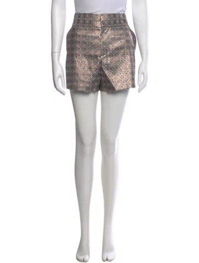 Pre-owned Alice And Olivia Printed Mini Shorts In Neutral