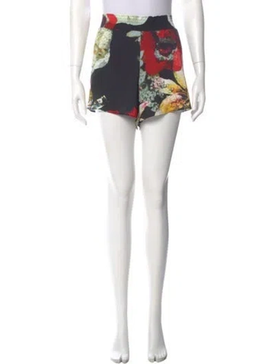 Pre-owned Alice And Olivia Printed Mini Shorts In Red