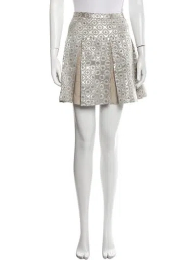 Pre-owned Alice And Olivia Printed Mini Skirt