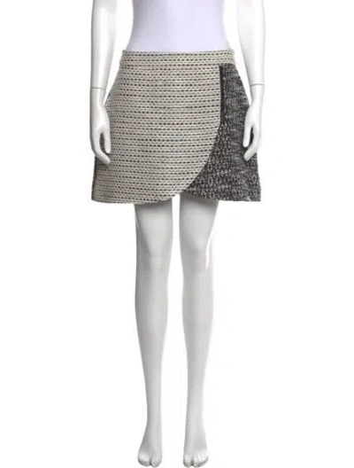 Pre-owned Alice And Olivia Printed Mini Skirt In Black
