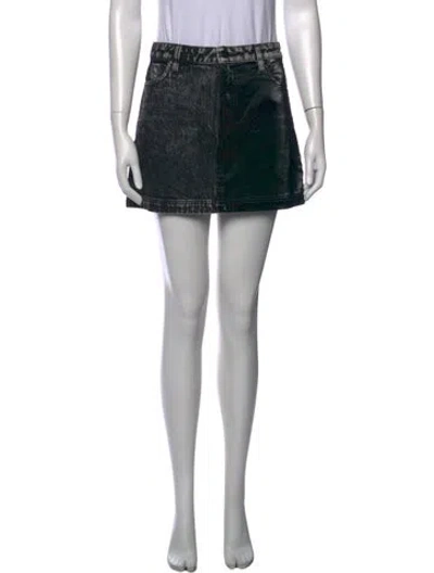 Pre-owned Alice And Olivia Printed Mini Skirt In Black
