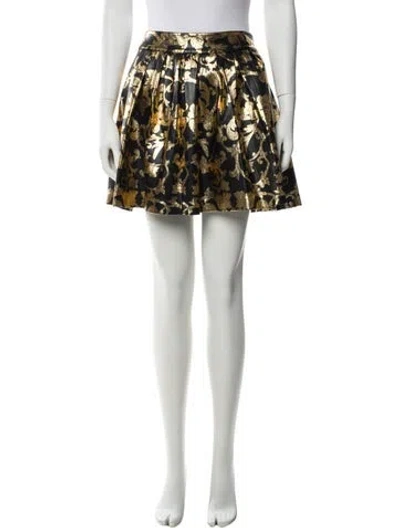 Pre-owned Alice And Olivia Printed Mini Skirt In Blue