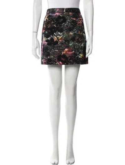Pre-owned Alice And Olivia Printed Mini Skirt In Multi