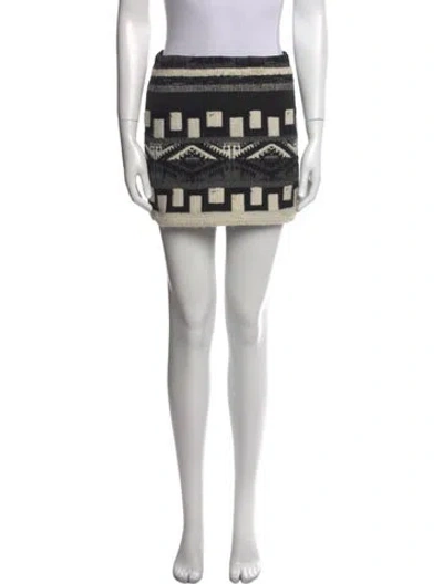 Pre-owned Alice And Olivia Printed Mini Skirt In Multi
