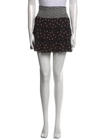 Pre-owned Alice And Olivia Printed Mini Skirt In Multi