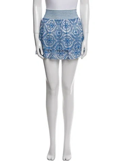 Pre-owned Alice And Olivia Printed Mini Skirt In Multi