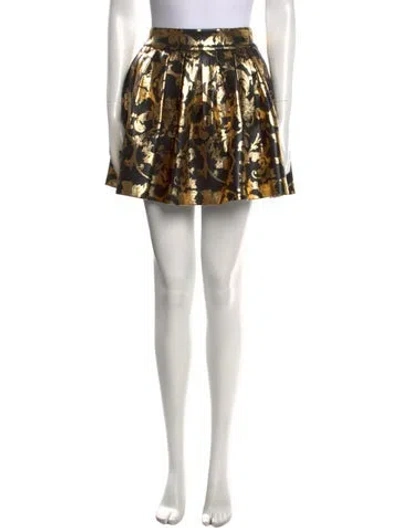 Pre-owned Alice And Olivia Printed Mini Skirt In Multi