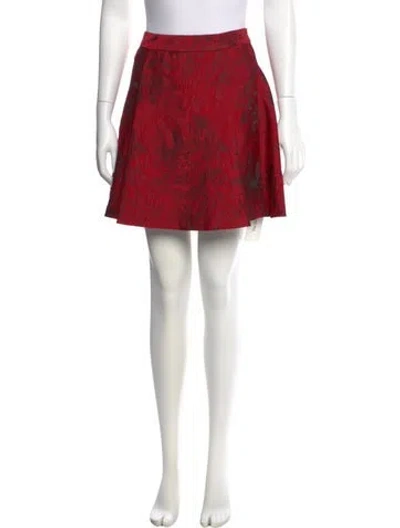 Pre-owned Alice And Olivia Printed Mini Skirt In Multi