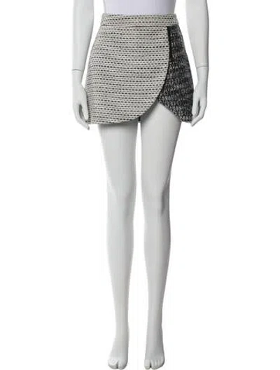 Pre-owned Alice And Olivia Printed Mini Skirt In Multi