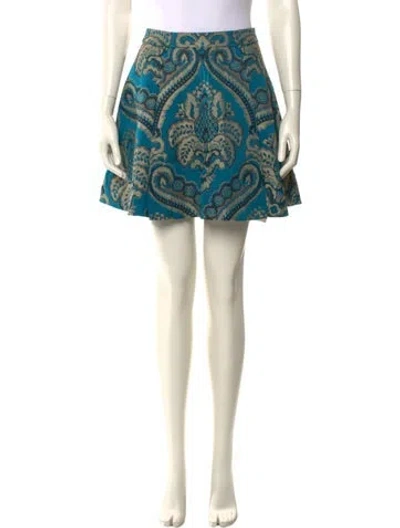 Pre-owned Alice And Olivia Printed Mini Skirt In Multi