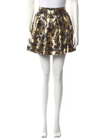 Pre-owned Alice And Olivia Printed Mini Skirt In Multi
