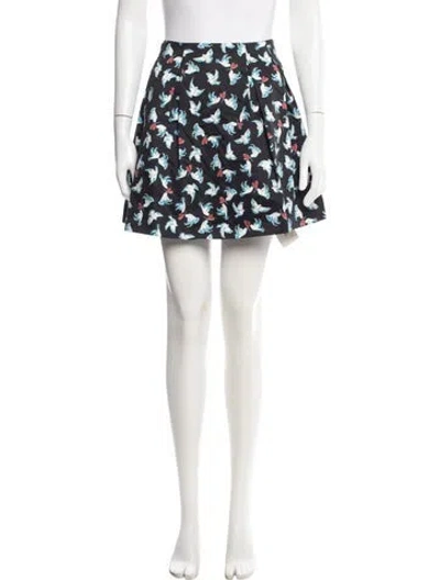 Pre-owned Alice And Olivia Printed Mini Skirt In Multi