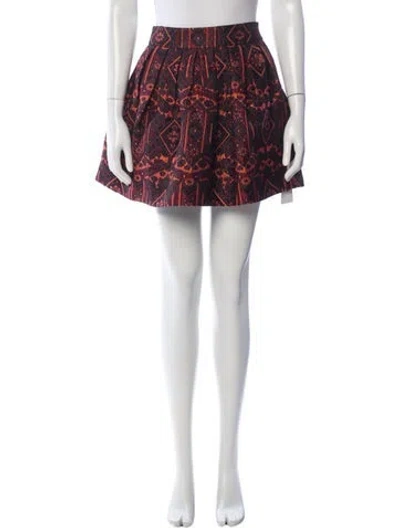 Pre-owned Alice And Olivia Printed Mini Skirt In Multi