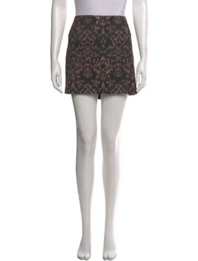 Pre-owned Alice And Olivia Printed Mini Skirt In Neutral