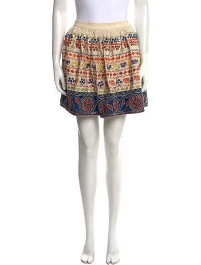 Pre-owned Alice And Olivia Printed Mini Skirt In Neutral