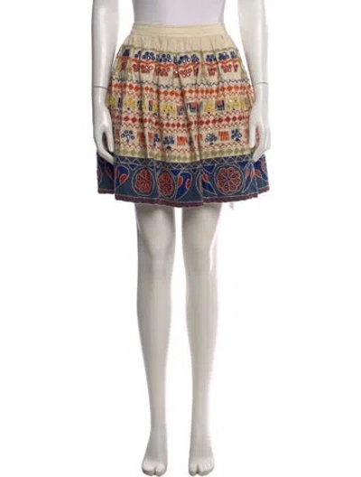 Pre-owned Alice And Olivia Printed Mini Skirt In Neutral
