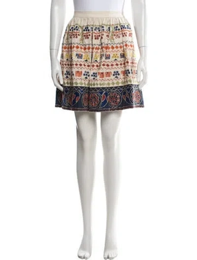 Pre-owned Alice And Olivia Printed Mini Skirt In Neutrals