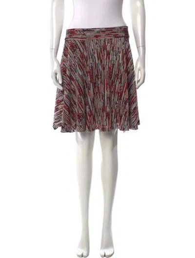 Pre-owned Alice And Olivia Printed Mini Skirt In Red