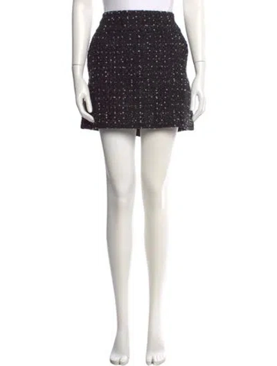 Pre-owned Alice And Olivia Printed Mini Skirt W/ Tags In Black